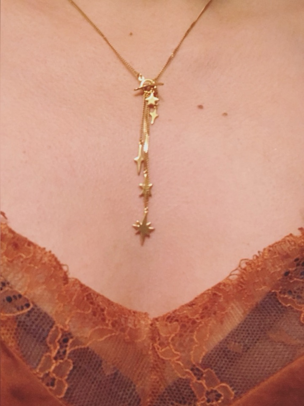 Chan Luu Gold Star Charm Lariat Necklace - Women's Jewelry
